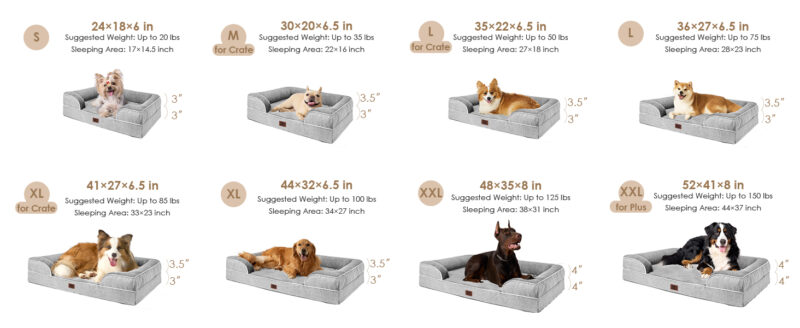 Dog Couch Bed in Different Sizes